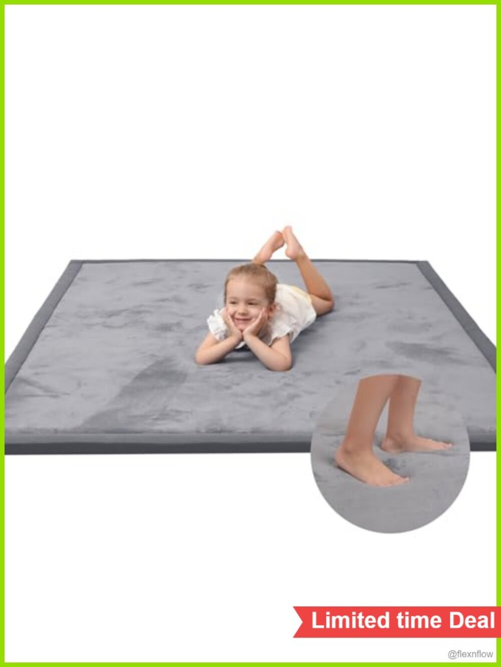 Thick 1.3" Memory Foam Kids Play Mat Foldable